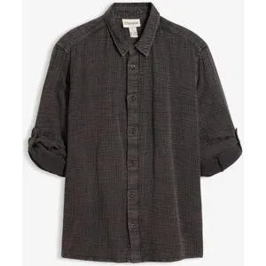 bonprix Hemd aus weichem Musselinschwarz 43Herren