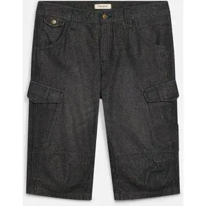bonprix Leichte Jeans-Long-Cargobermuda, Relaxed Fitschwarz 52Herren