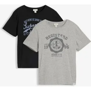 bonprix T-Shirt (2er Pack)schwarz 64Herren
