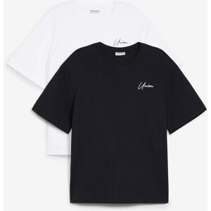 bonprix T-Shirt aus schwerer Baumwoll-Qualität (2er Pack)schwarz 52Herren