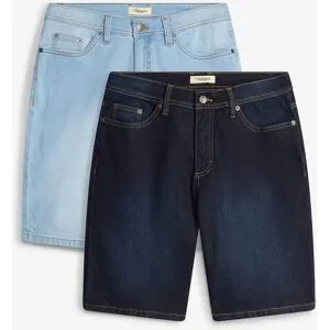 bonprix Stretch-Jeans-Bermuda in Regular-Fit (2er Pack)blau 48Herren