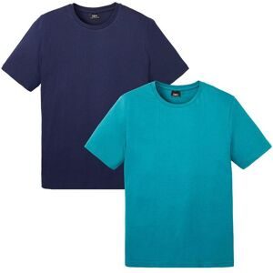 bonprix T-Shirt aus reiner Baumwolle (2er Pack)petrol 68Herren