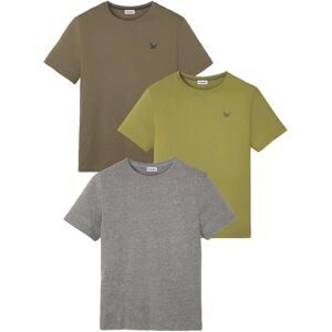 bonprix T-Shirt Packung, 3er, 3 Stk. Regular Fit, Kurzarm, für den Alltag, aus Baumwolle und Viskose