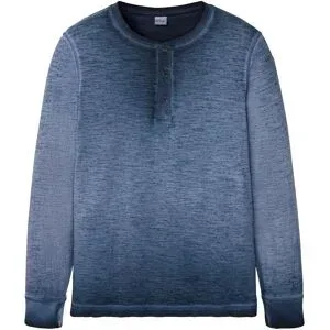 bonprix Henleyshirt aus reiner Bio-Baumwolleblau 68Herren