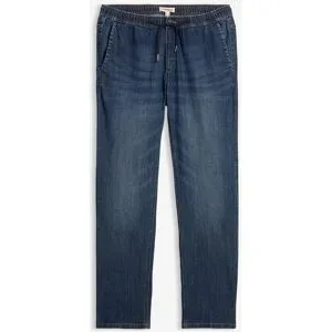 bonprix Leichte Regular-Fit Schlupfjeans mit Dehnbund, Straightblau 48Herren