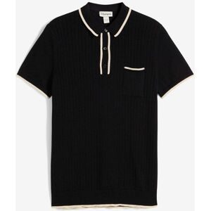 bonprix Strick-Poloshirt in Regular Fitschwarz 56Herren