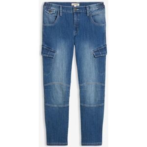 bonprix Leichte Regular Fit Cargo-Jeans mit Dehnbund, Straightblau 40Herren