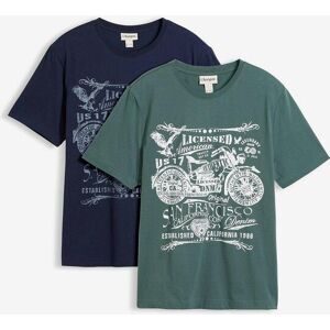 bonprix T-Shirt aus reiner Bio-Baumwolle (2er Pack)blau 48Herren