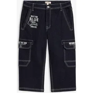 bonprix 3/4-Cargo-Jeans mit Dehnbund, Regular Fitblau 44Herren