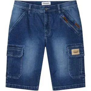 bonprix Stretch-Jeans-Cargobermuda, Regular Fitblau 64Herren