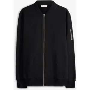 bonprix Sweat-Bomberjacke aus reiner Bio-Baumwolleschwarz 44Herren