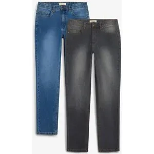 bonprix Regular-Fit-Jeans (2er-Pack)schwarz 64Herren