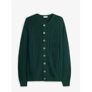 bonprix Trachten-Strickjacke aus weichem Baumwollmixgrün 52Herren