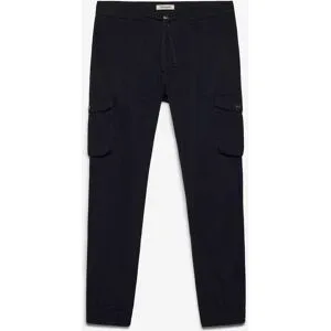 bonprix Regular Fit Cargohose aus reiner Baumwolle, Taperedschwarz 52Herren