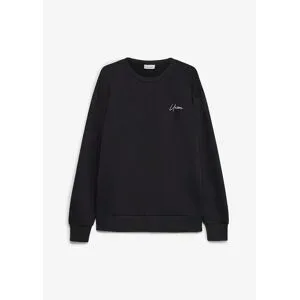bonprix Sweatshirt aus reiner Bio Baumwolle, Loose Fitschwarz 44Herren