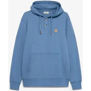 bonprix Hoodie mit Lederimitat-Detailsblau 64Herren
