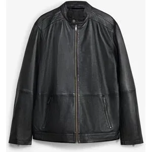 bonprix Lederjacke aus Lammnappa mit Reißverschluss-Taschenschwarz 56Herren
