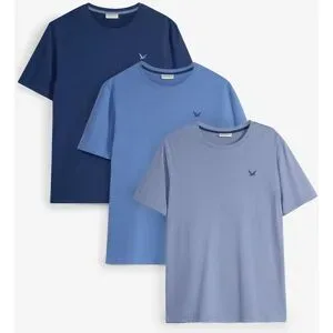 bonprix T-Shirt in Regular Fit (3er Pack)blau 68Herren
