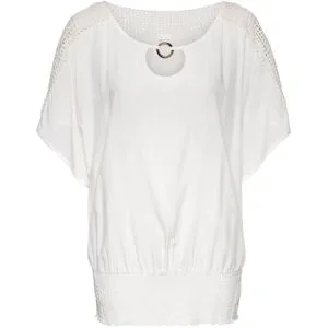 bonprix Bluse aus reiner Viskoseweiß 52Damen