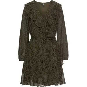 bonprix Minikleid in Wickeloptikgrün 38Damen