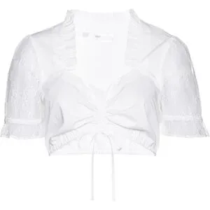 bonprix Dirndlbluse mit Spitzenärmelnweiß 44Damen
