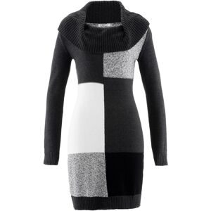 bonprix Strickkleid für Alltag, aus Baumwolle und Polyacryl, figurbetonte Passform