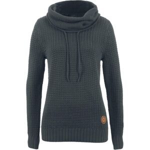 bonprix Grobstrick-Pullover aus Baumwoll-Mixschwarz 48Damen