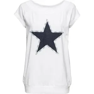 bonprix T-Shirt bequeme Passform, U-Boot-Ausschnitt, Rippbündchen