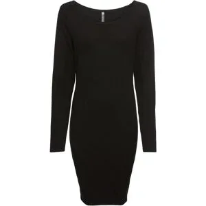 bonprix Strickkleid mit legerem Schnittschwarz 52Damen