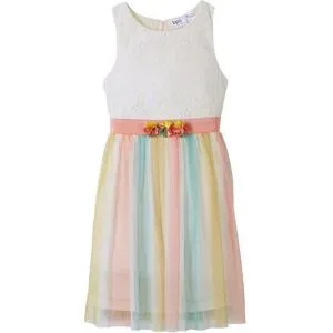 bonprix Midikleid aus zarter Spitze und Tüllweiß 116Mädchen