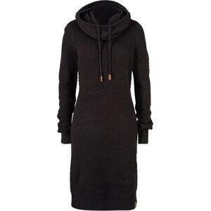 bonprix Strickkleid mit Schalkragenschwarz 48Damen