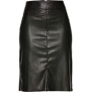 bonprix Trendiger Lederimitat-Bleistiftrockschwarz 36Damen
