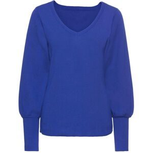bonprix Strickpullover Viskosemischung, Ballonärmel, V-Ausschnitt