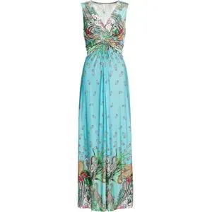 bonprix Zauberhaftes Maxikleid mit schönem Musterblau 44Damen