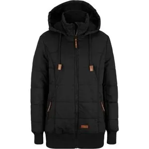 bonprix Outdoorjacke mit Lederimitat-Detailsschwarz 36Damen