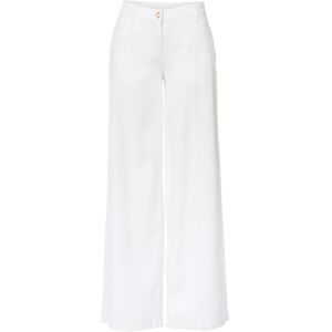 bonprix Palazzo-Hose aus luftigem Leinen-Mixweiß 50Damen