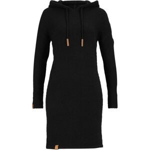 bonprix Strickkleid mit Kapuze und Bindebändern, Ballonform, mit langem Arm