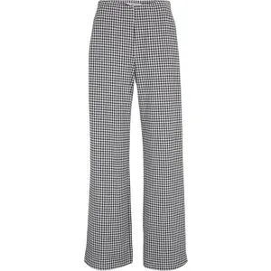 bonprix Stretch-Hose mit Hahnentrittmuster, Wide legschwarz 48Damen