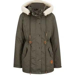 bonprix Wattierter Parka mit Fellimitat-Besatzgrün 50Damen