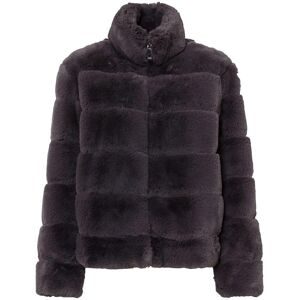 bonprix Fellimitat-Jacke mit Reißverschlussgrau 42Damen