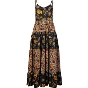 bonprix Maxikleid mit Volantsschwarz 44Damen