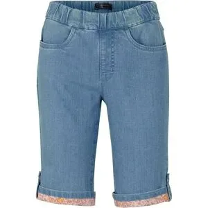 bonprix Jeans-Bermuda mit farbigem Aufschlagblau 44Damen