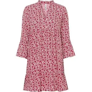 bonprix Minikleid mit Volants aus fließender Viskoseweiß 48Damen