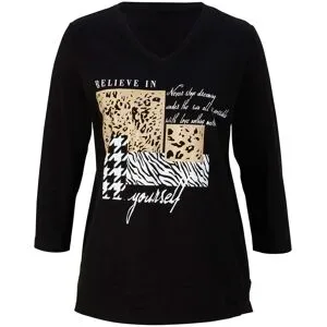 bonprix Shirt mit 3/4 Ärmelschwarz 56Damen