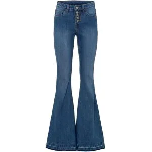 bonprix Flared-Jeans mit offenem Saumabschlussblau 42Damen