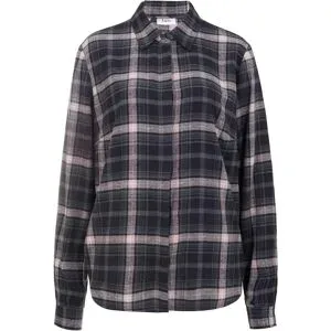 bonprix Flanellhemd aus reiner Baumwolleschwarz 40Damen