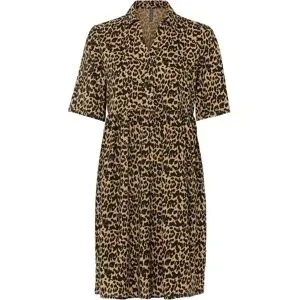 bonprix Blusenkleid aus fließender Viskosebraun 36Damen