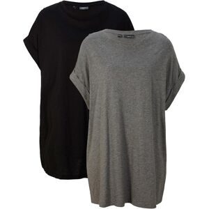 bonprix Longshirt aus reiner Bio-Baumwolle (2er Pack)grau 48Damen