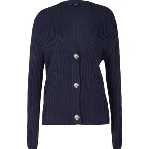 bonprix Gerippte Strickjackeblau 48Damen