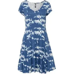 bonprix Shirtkleid aus fließender Viskoseblau 44Damen